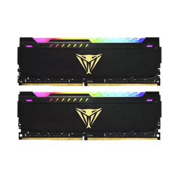 16GB (8GBx2) Patriot Viper Steel RGB Black DDR4 3200 MHz, CL-18-22-22