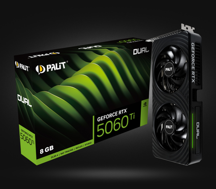 Видеокарта NVIDIA GeForce RTX 5060 Ti, Dual OC Palit, 8GB