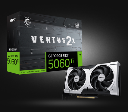 Видеокарта NVIDIA GeForce RTX 5060 Ti, Ventus 2X OC Plus MSI